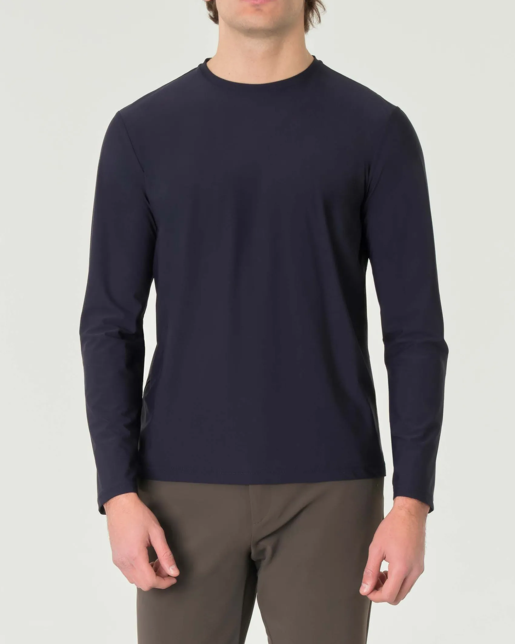 T-shirt manica lunga Pellizzari blu in tessuto tecnico