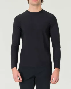 T-shirt manica lunga Pellizzari nera in tessuto tecnico