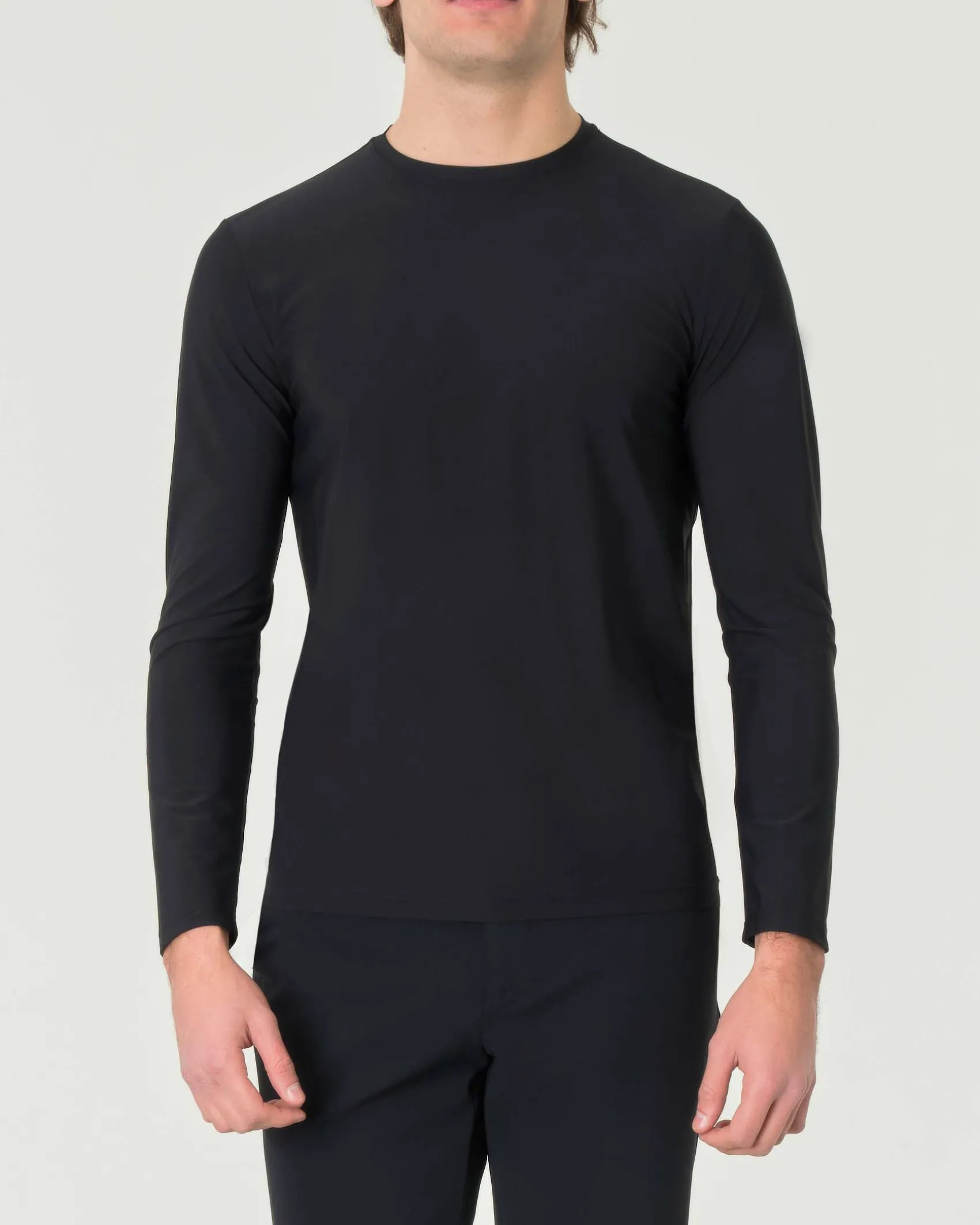 T-shirt manica lunga Pellizzari nera in tessuto tecnico