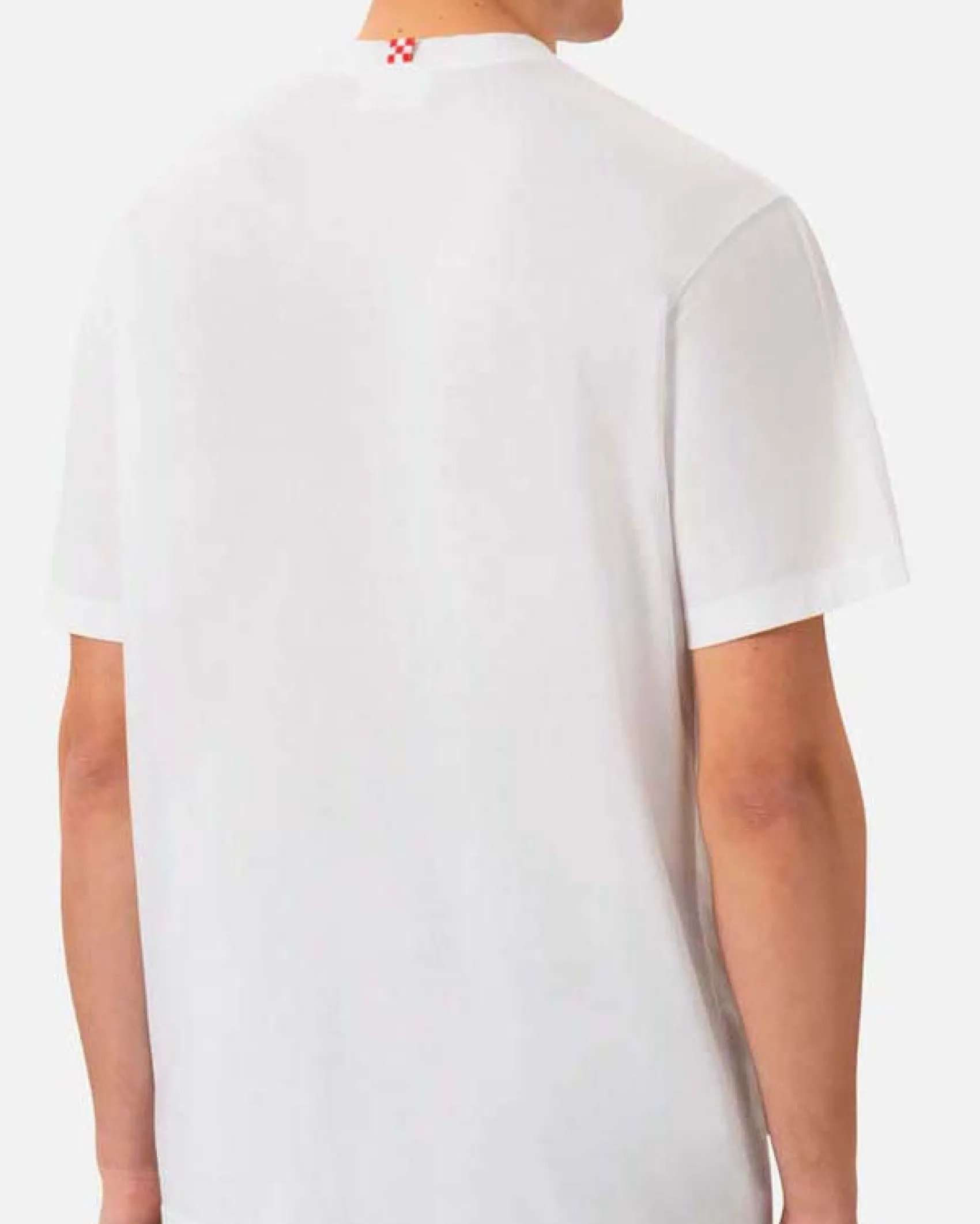 T-shirt MC2 Saint Barth bianca con ricamo Aperol Spritz Please sul petto