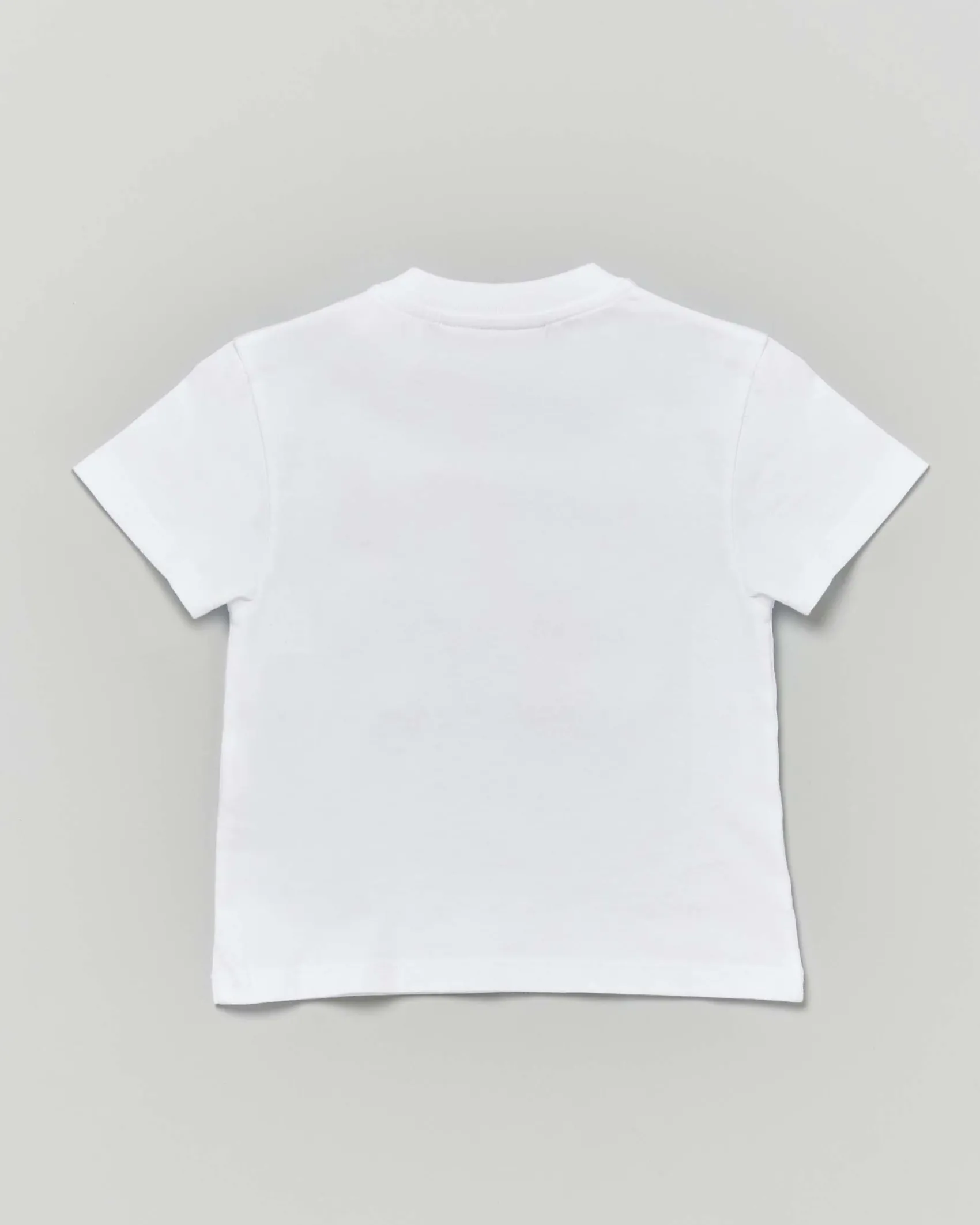 T-shirt MC2 Saint Barth bianca con scritta logo ricamata in multi fantasia