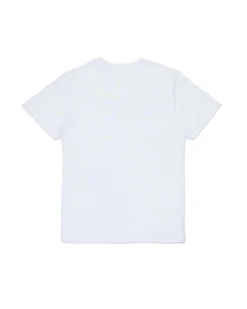 T-shirt mezza manica Diesel bianca con logo nero