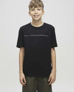 T-shirt mezza manica Jack & Jones nero con logo nero