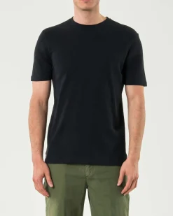 T-shirt mezza manica Paul Baker nera in micro piquet di cotone stretch