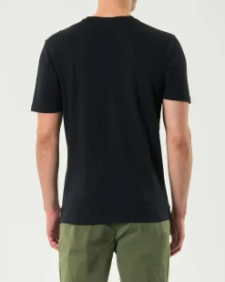 T-shirt mezza manica Paul Baker nera in micro piquet di cotone stretch