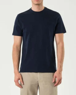 T-shirt mezza manica Paul Baker blu in micro piquet di cotone stretch