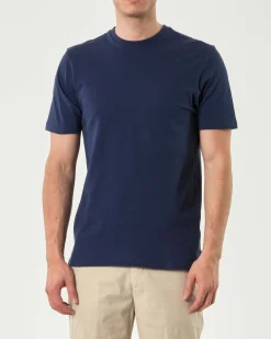 T-shirt mezza manica Paul Baker blu indaco in micro piquet di cotone stretch