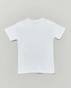 T-shirt Mousse bianca in cotone con stampa Labubu teschietti