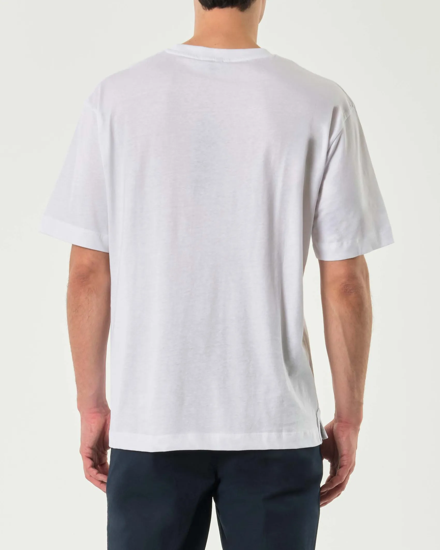 T-shirt oversize Paul Baker bianca in puro cotone con taschino