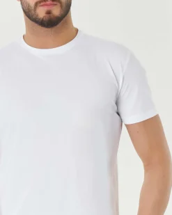 T-shirt Pellizzari bianca mezza manica in tessuto tecnico hyper comfort