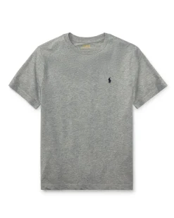 T-shirt Polo Ralph Lauren mezza manica nera con logo pony rosso