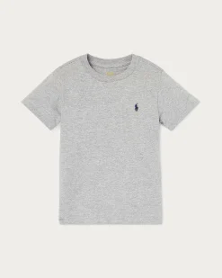 T-shirt Polo Ralph Lauren grigia mezza manica con logo pony blu