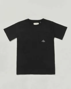 T-shirt Roy Roger's nera mezza manica in puro cotone con taschino