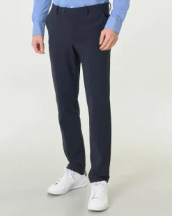 Winter Chino R.R.D. blu in tessuto tecnico con microfantasia a quadretti