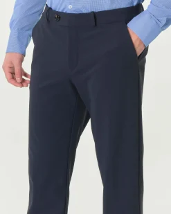 Winter Chino R.R.D. blu in tessuto tecnico con microfantasia a quadretti