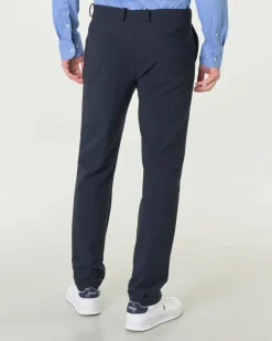 Winter Chino R.R.D. blu in tessuto tecnico con microfantasia a quadretti