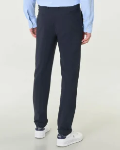 Winter Chino R.R.D. blu in tessuto tecnico con microfantasia ad ovali
