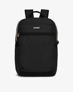 Zainetto K-way Laon nero in nylon con tasca esterna