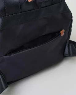 Zaino blu Bric's in nylon con doppio tascone frontale e spallacci regolabili