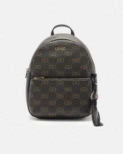 Zaino Liu Jo Accessories nero in similpelle con dettaglio in rilievo